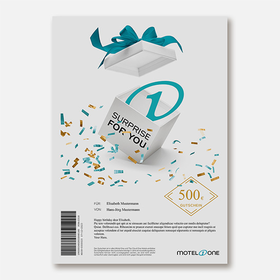 Motel One Surprise for you
